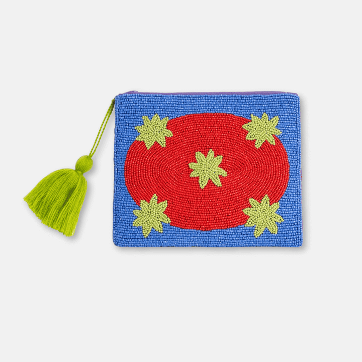 Large Galaxy Beaded Pouch