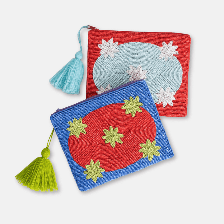 Large Galaxy Beaded Pouch