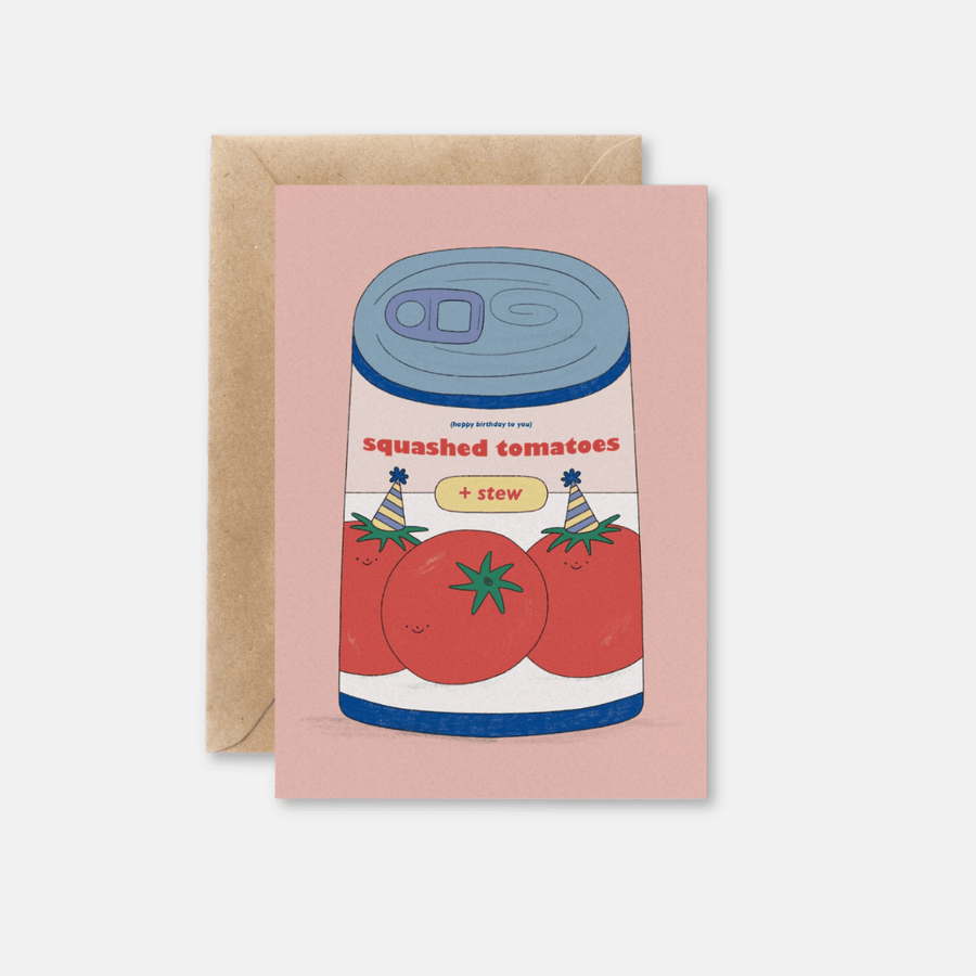 Squaashed Squashed Tomatoes Birthday Greetings Card – BAM Store + Space