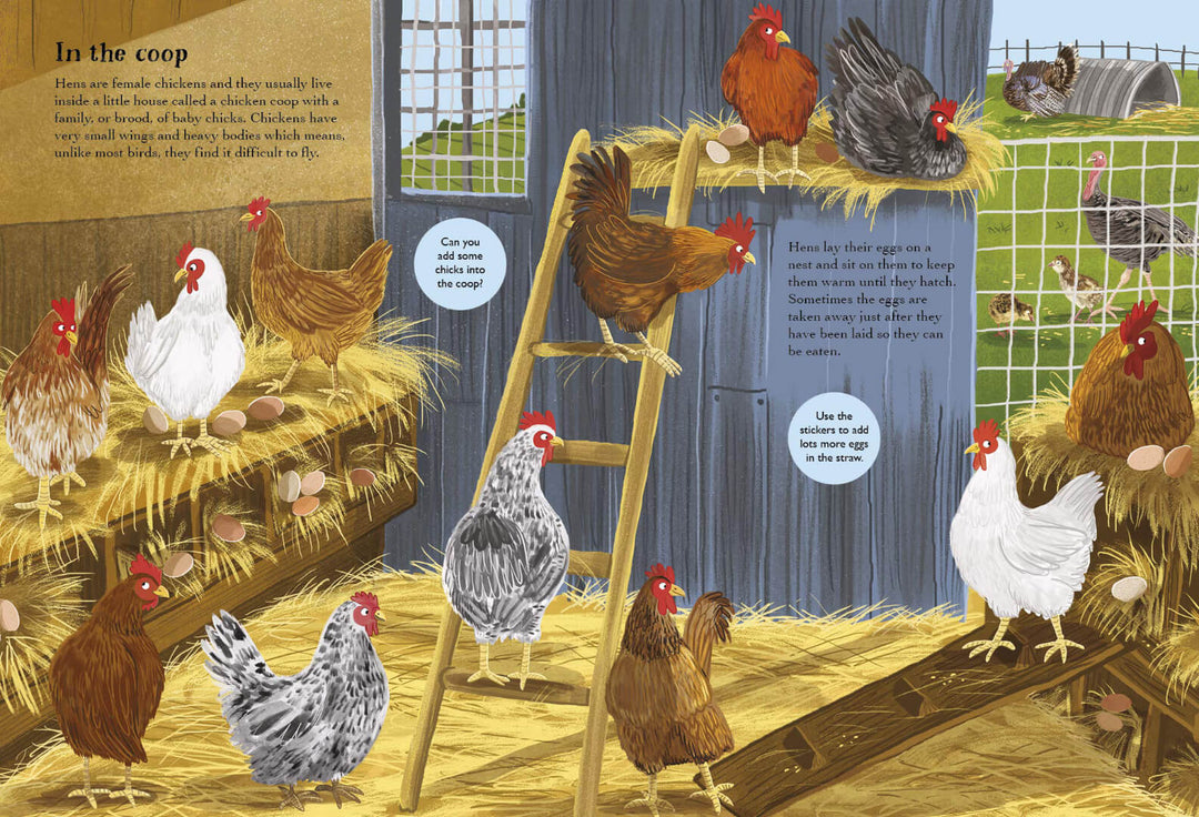 Horses, Hens and Other British Farm Animals Sticker Book