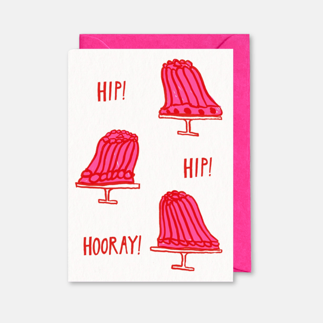 Hip Hip Hooray Jelly Greetings Card