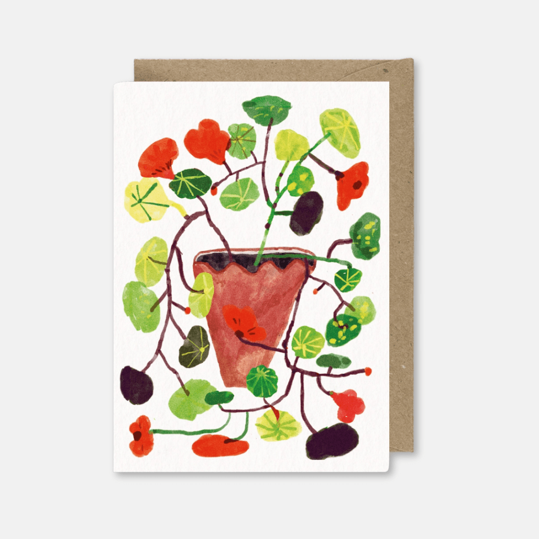 Nasturtium Greetings Card