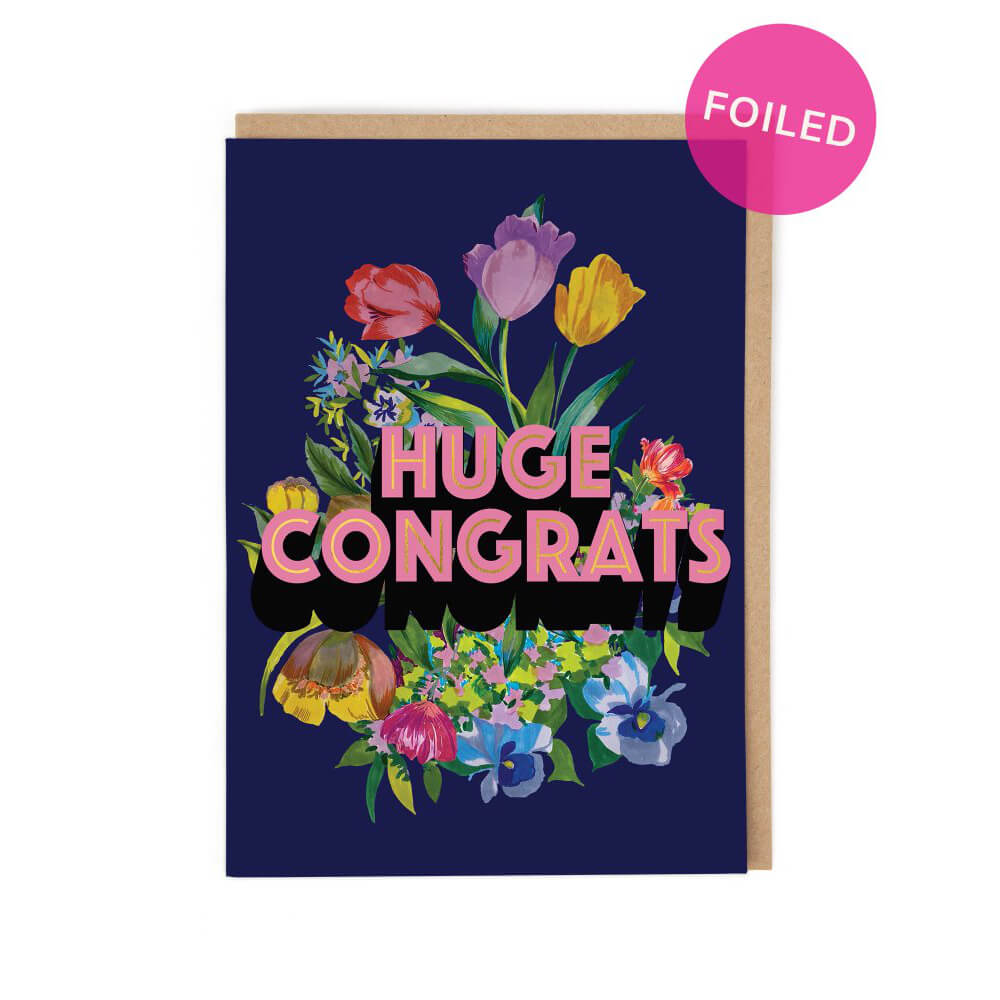 Huge Congrats Greetings Card