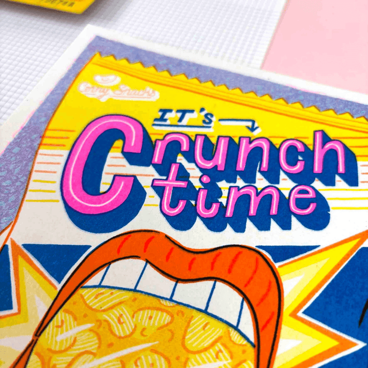 Crunch Time A5 Riso Art Print