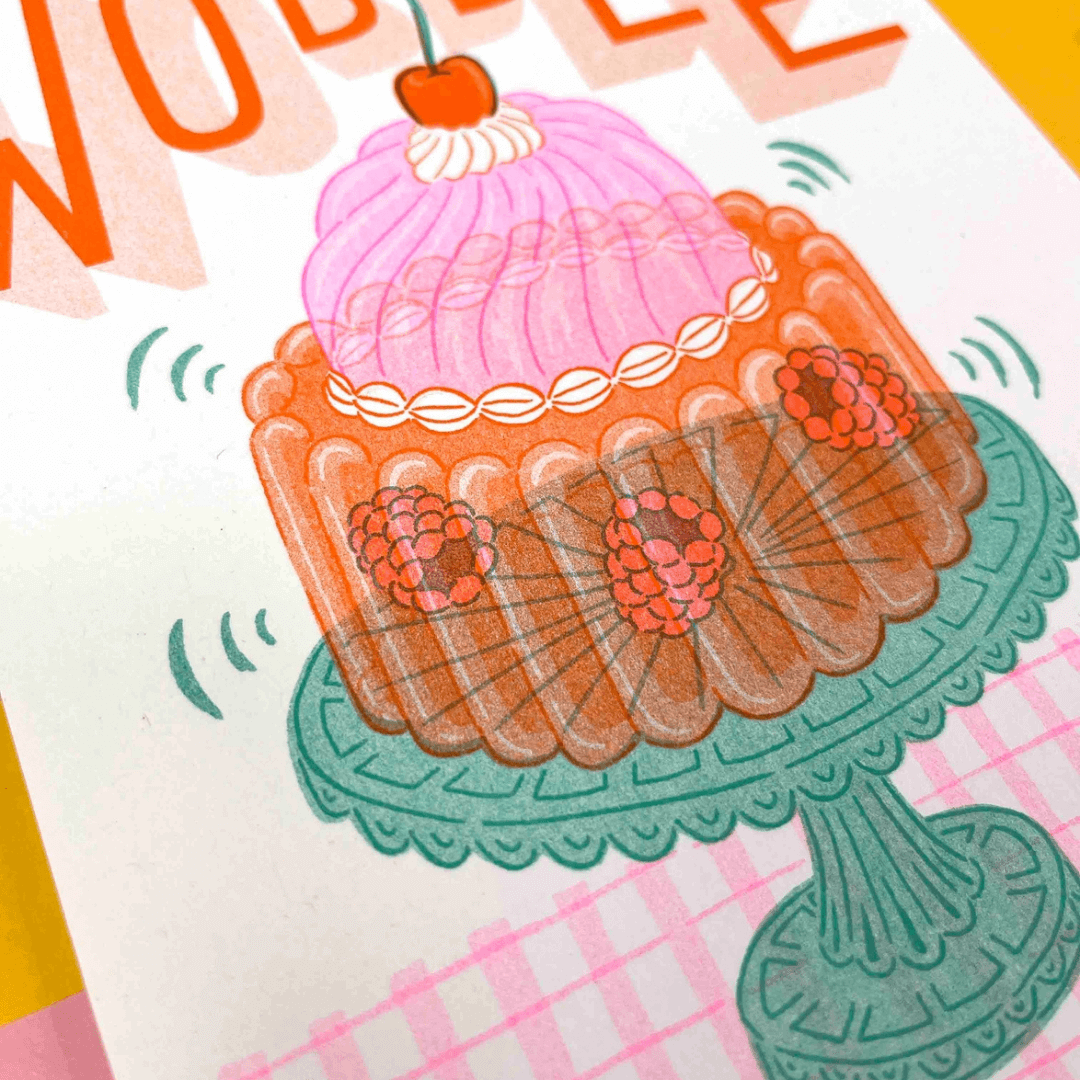 Jelly Wobble A5 Riso Art Print