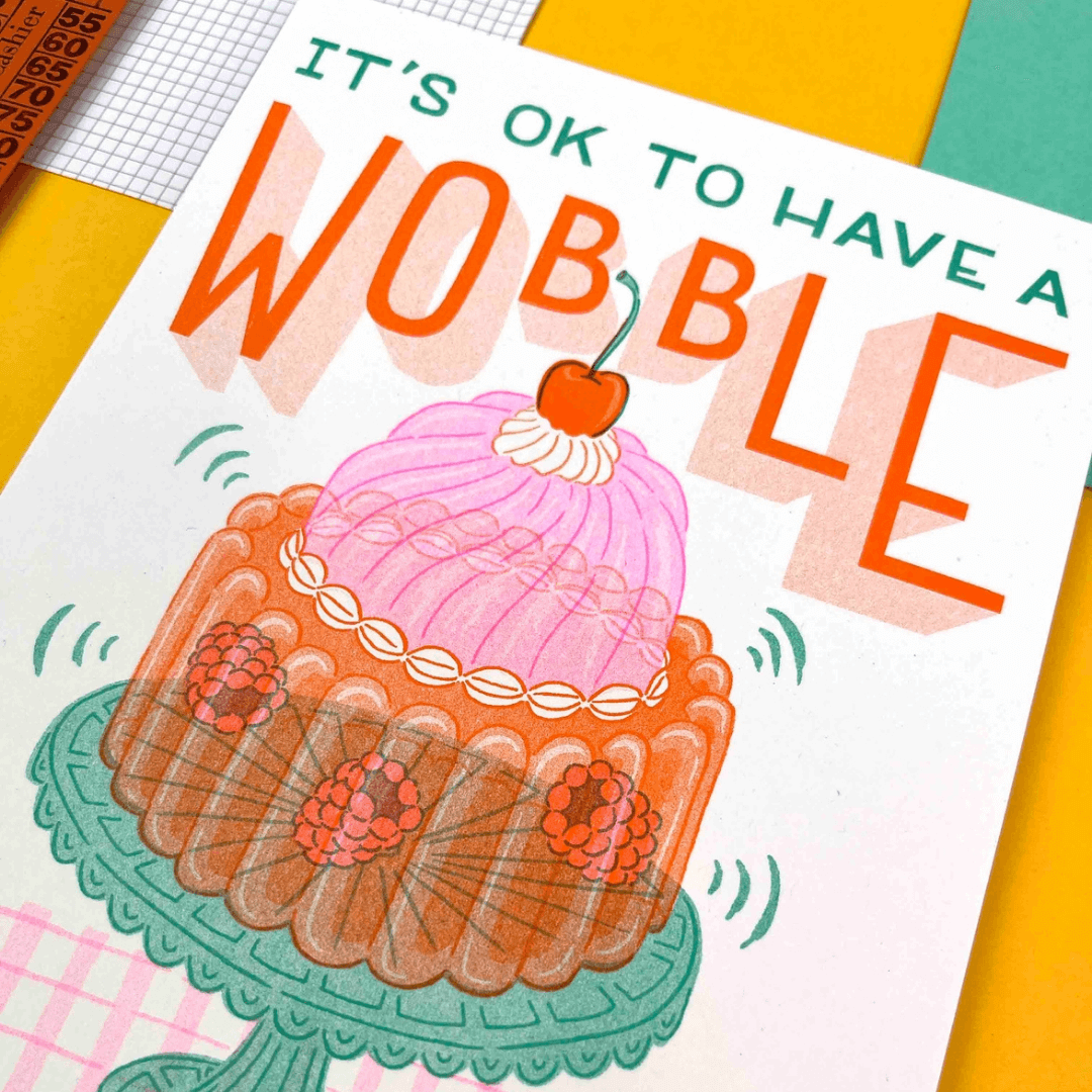 Jelly Wobble A5 Riso Art Print