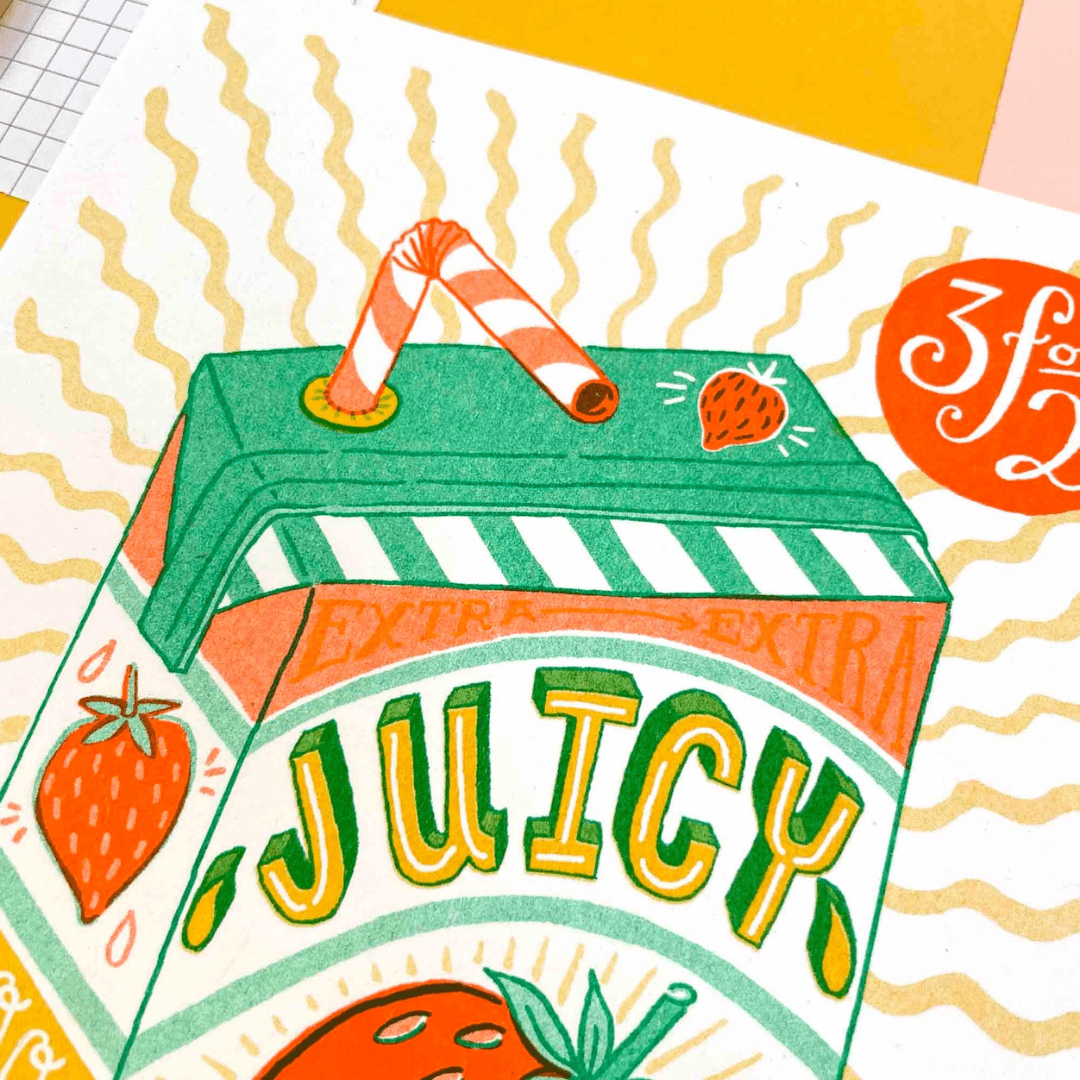 Juicy Gossip A5 Riso Print