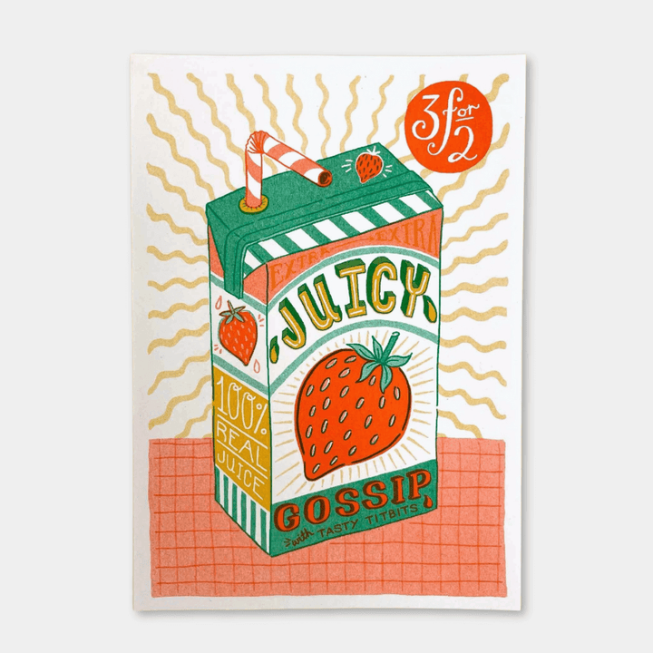 Juicy Gossip A5 Riso Print