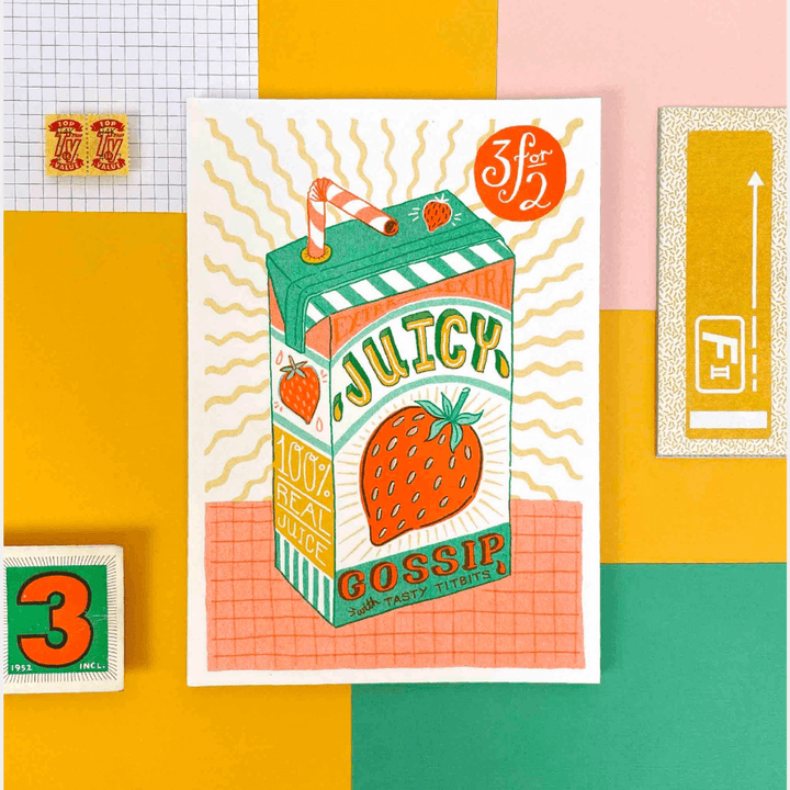 Juicy Gossip A5 Riso Print