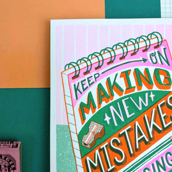 Making New Mistakes A5 Riso Art Print