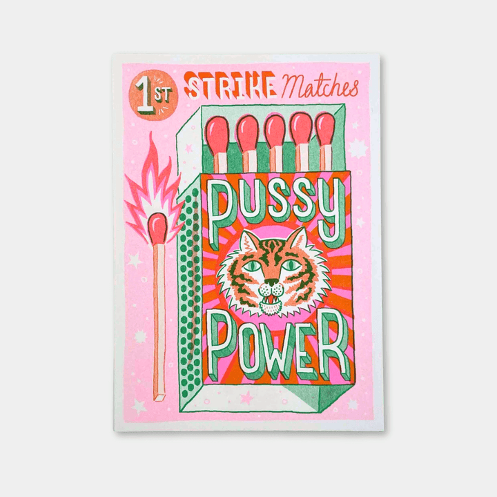 Pussy Power Matchbox A5 Riso Print