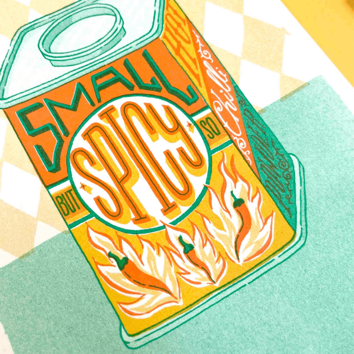 Small But So Spicy A5 Riso Art Print