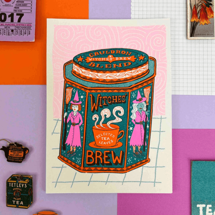 Witches Brew A5 Riso Art Print