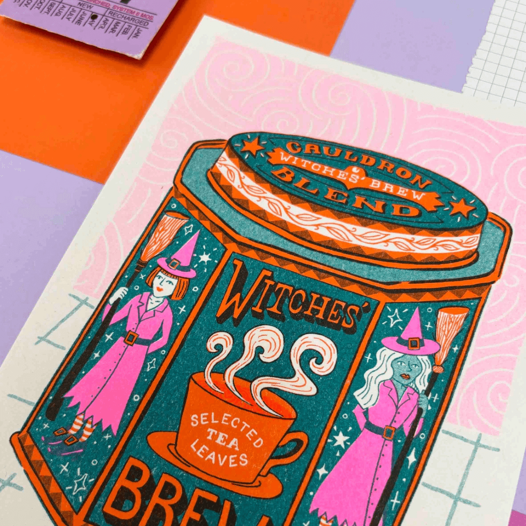 Witches Brew A5 Riso Art Print