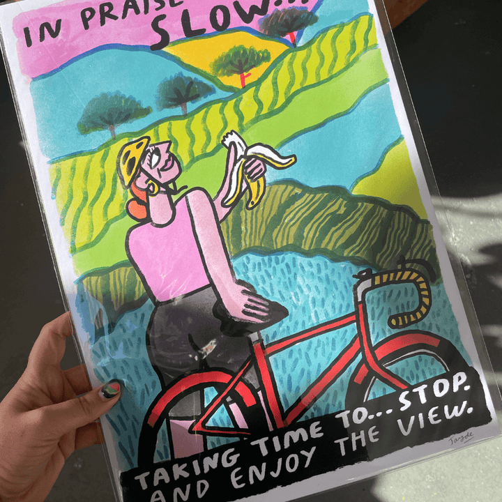 Riding Slow A3 Art Print