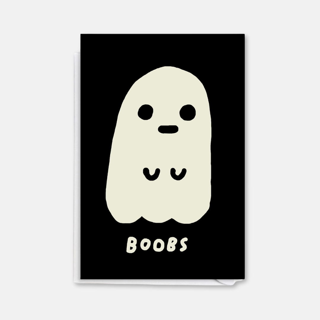 Ghost Boobs Greetings Card