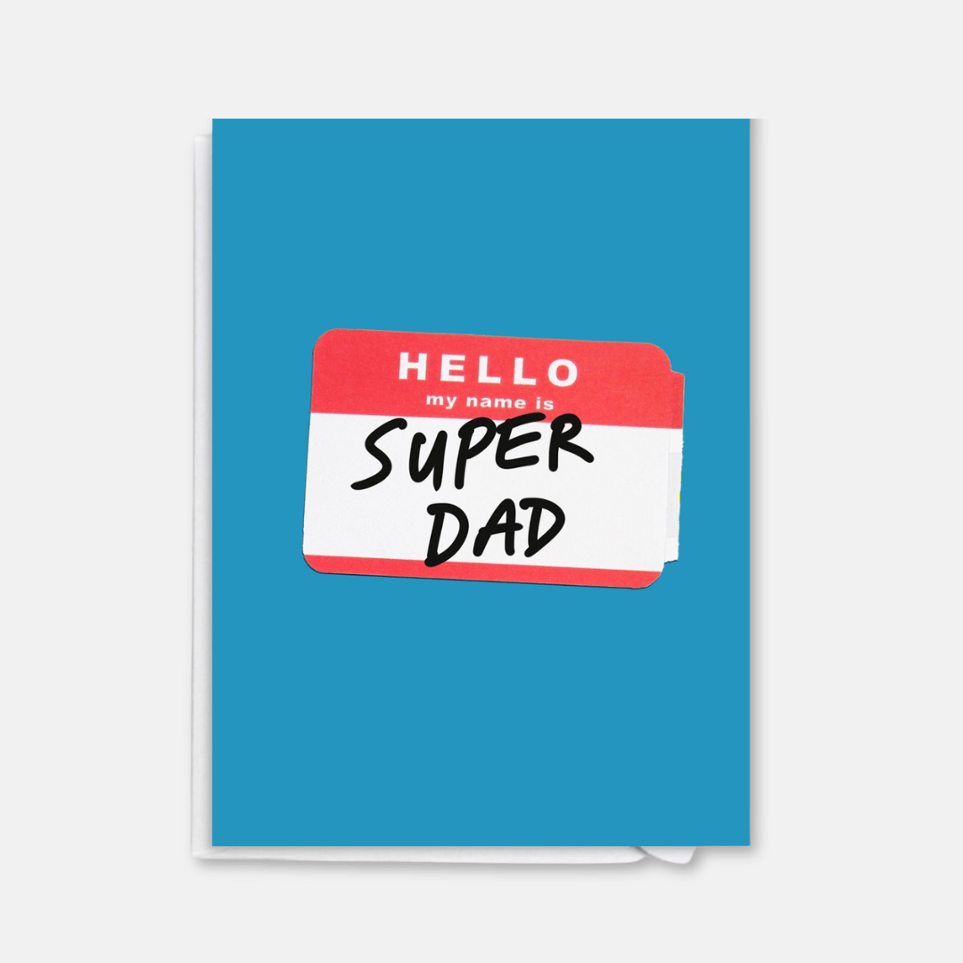 Hello Super Dad Greetings Card