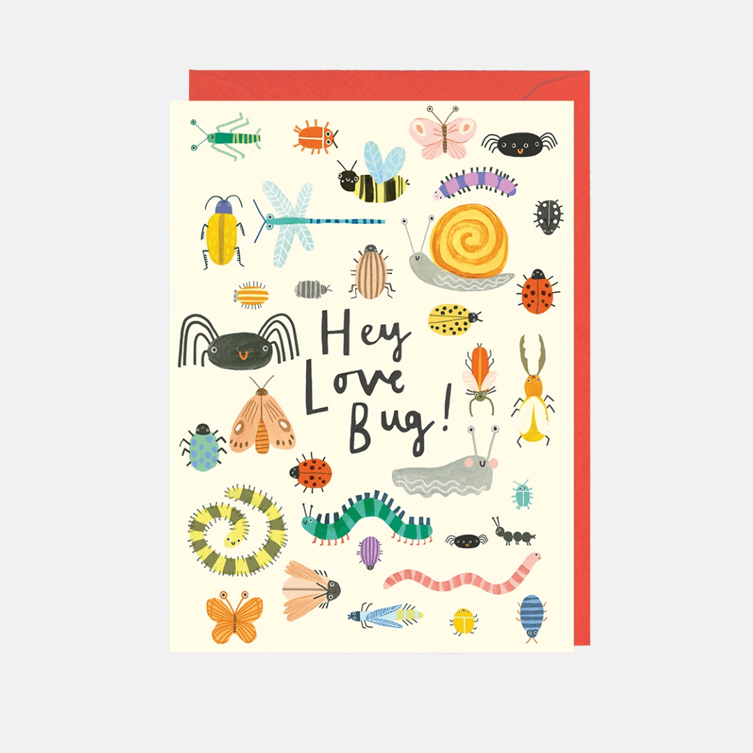 Hey Love Bug Greetings Card