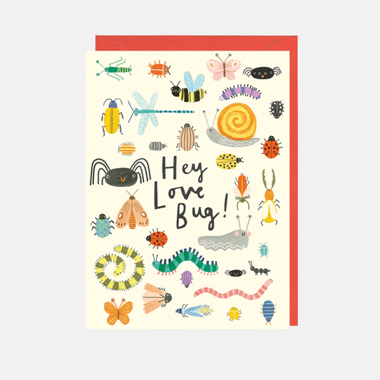 Hey Love Bug Greetings Card