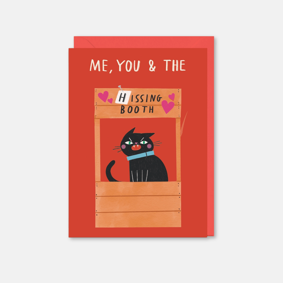 Hissing Booth Cat Greetings Card