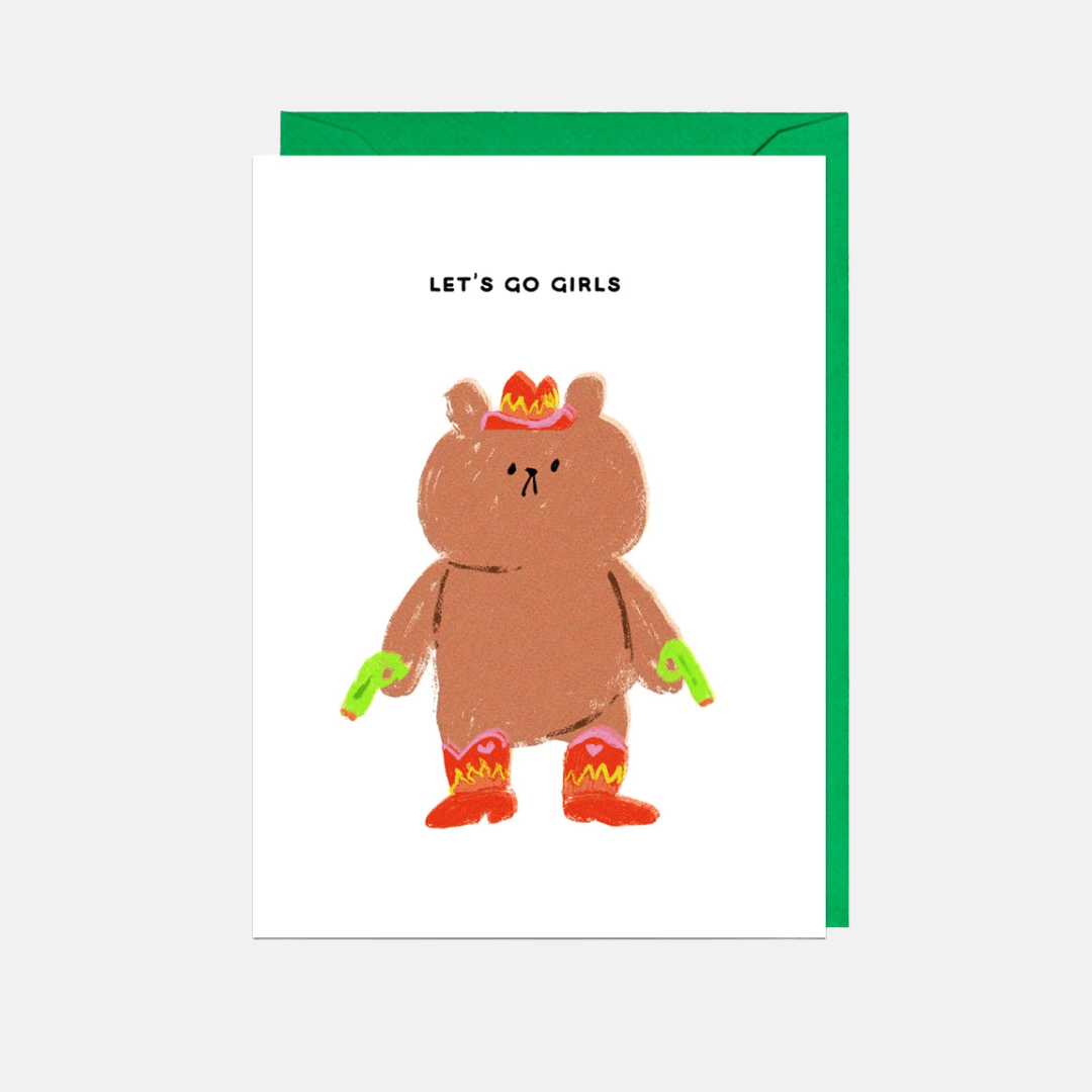 Let's Go Girls Greetings Card