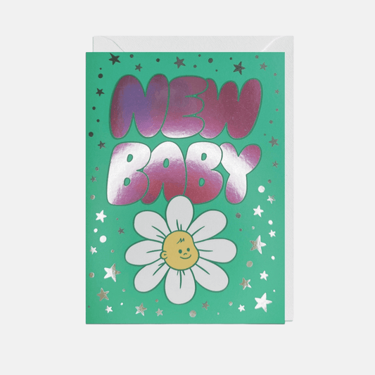 New Baby Foil Greetings Card