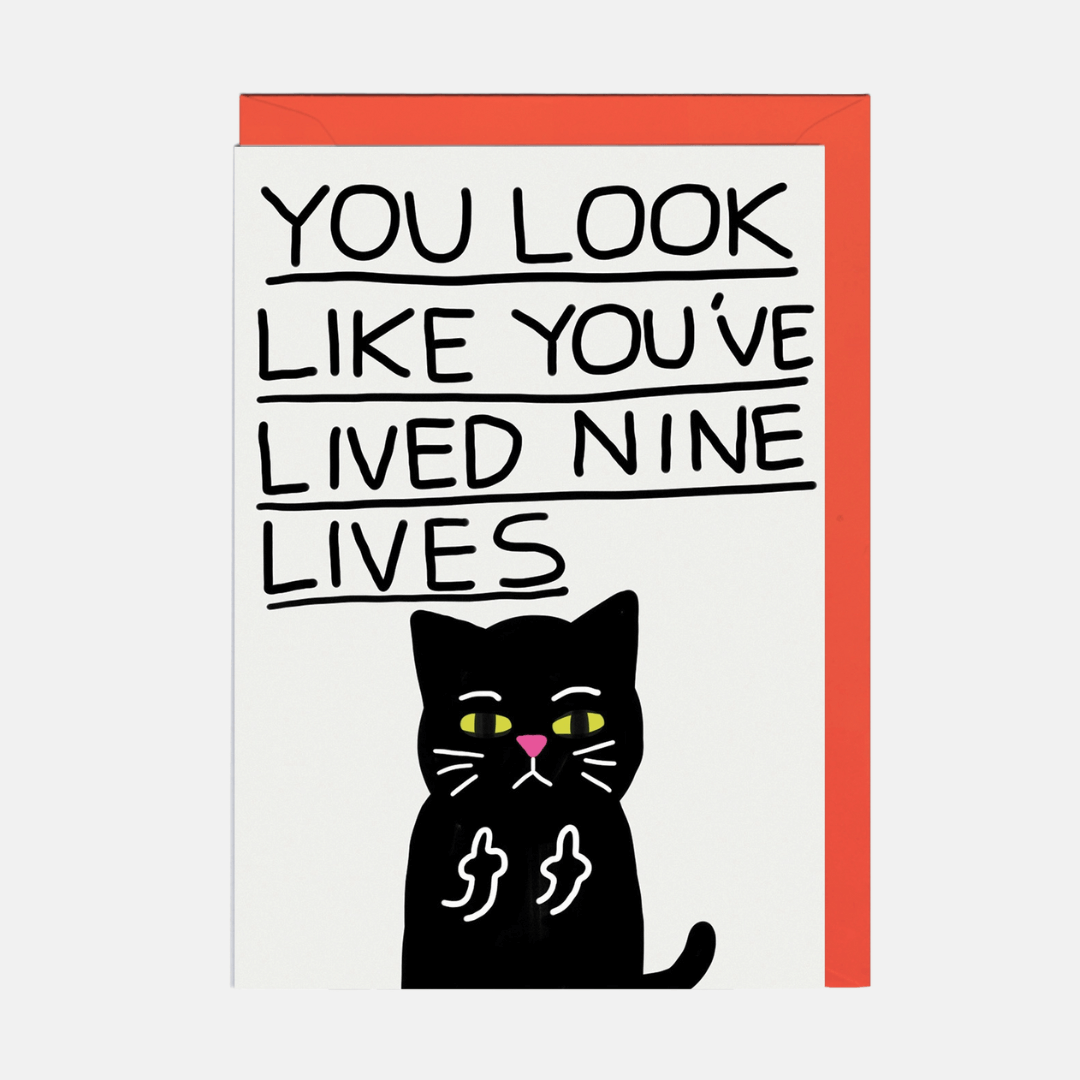 Nine Lives Greetings Card