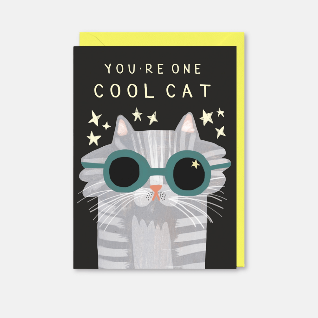 One Cool Cat Greetings Card