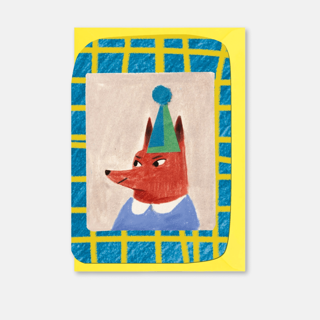 Party Fox Birthday Greetings Card
