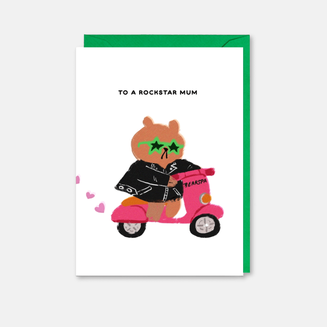 Rockstar Mum Greetings Card