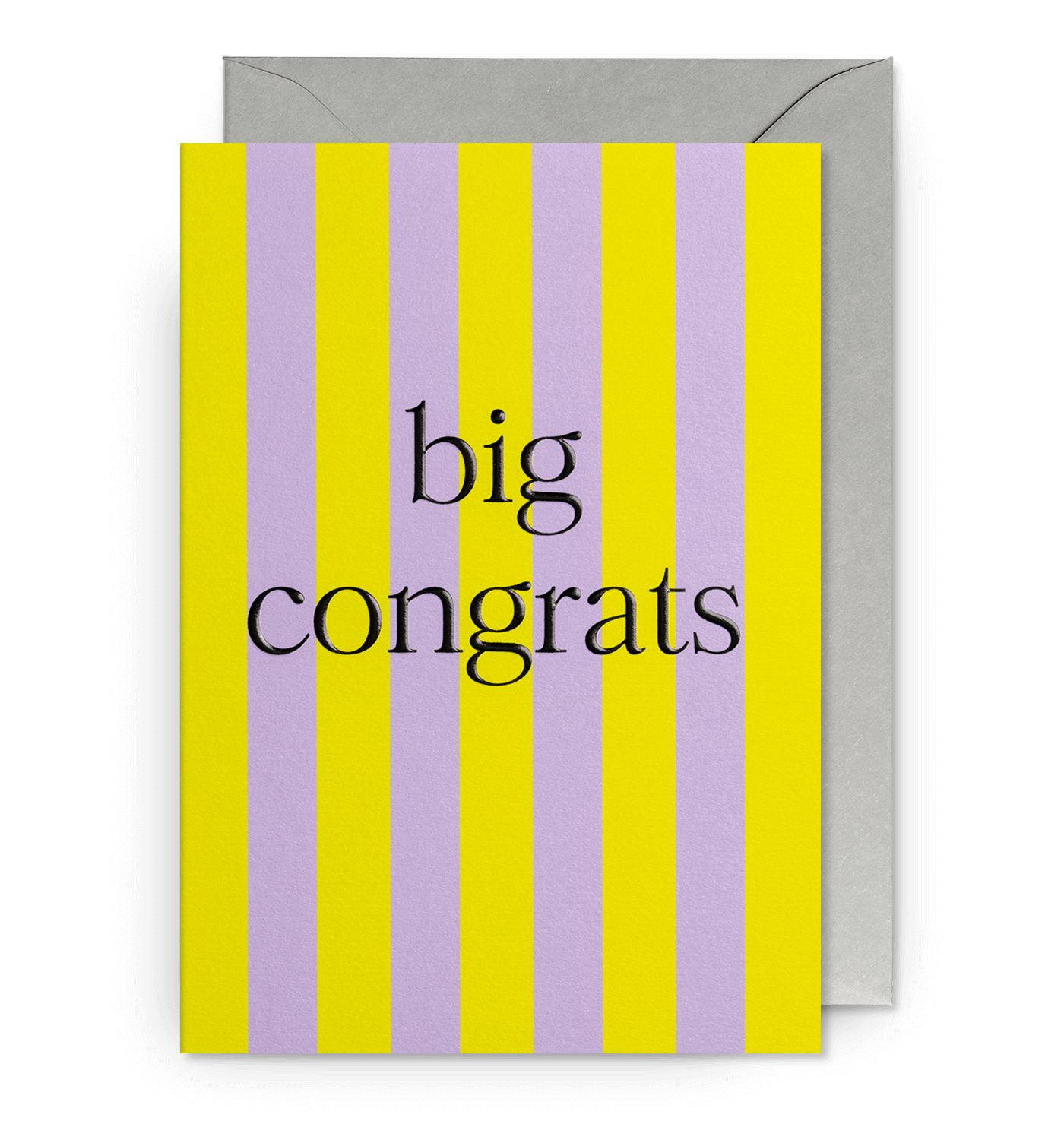 Big Congrats Stripey Greetings Card