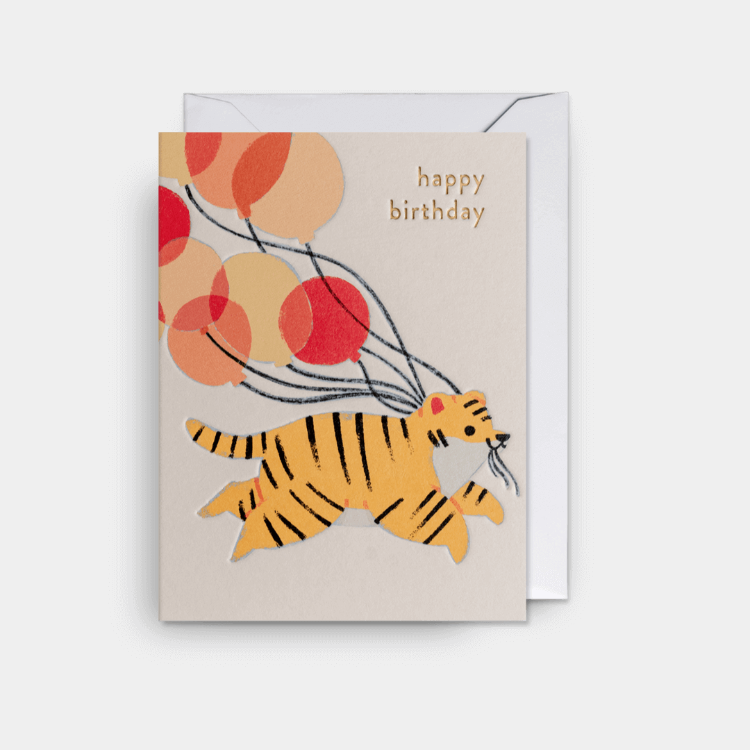 Birthday Tiger Mini Greetings Card