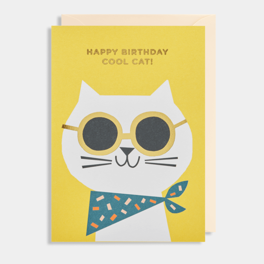 Happy Birthday Cool Cat Greetings Card