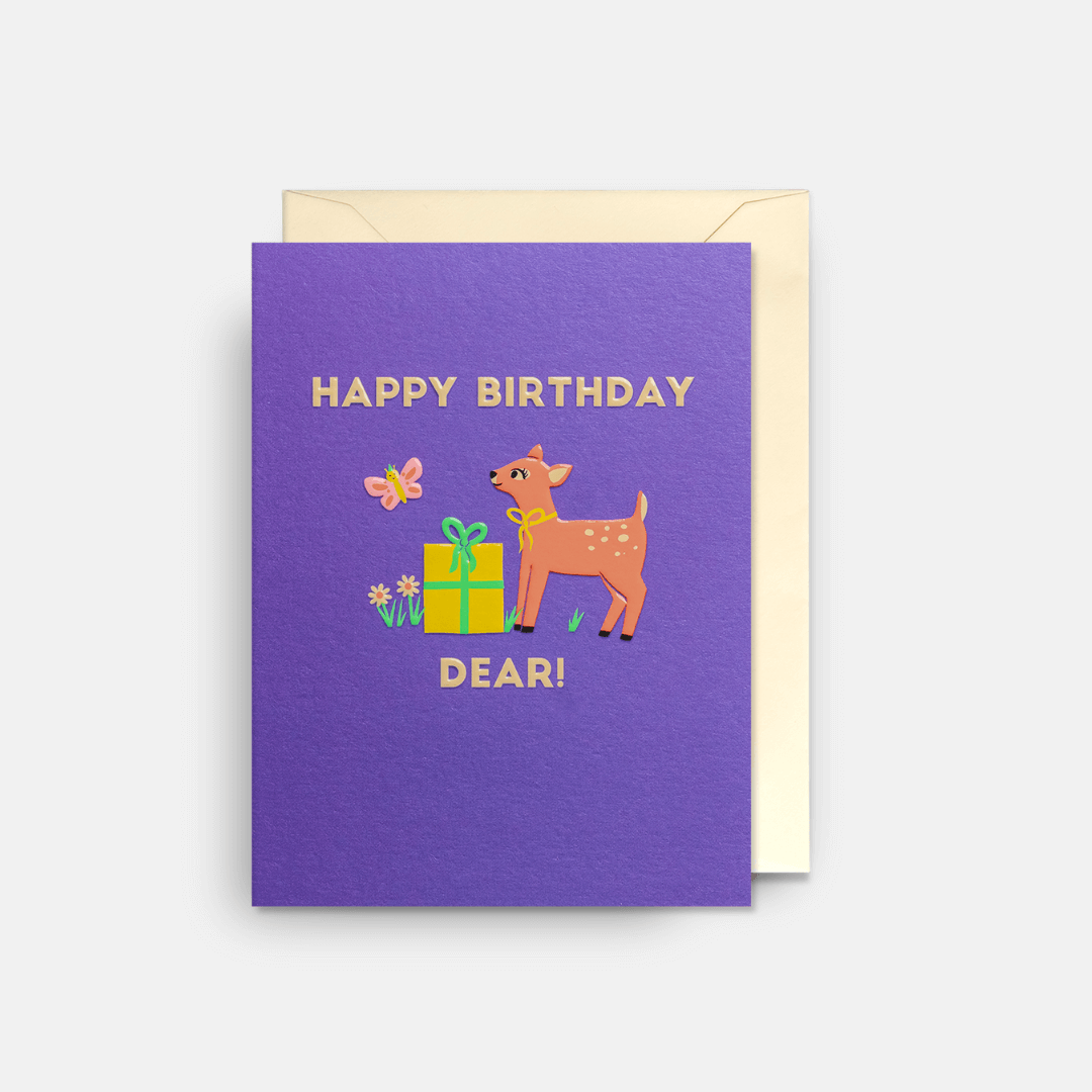 Happy Birthday Dear Mini Greetings Card