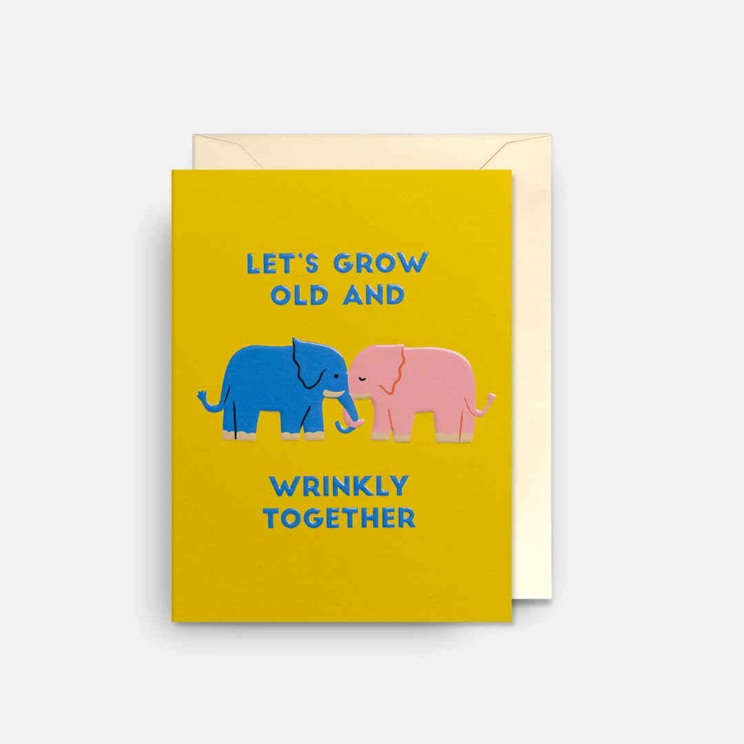 Let's Grow Old Mini Greetings Card