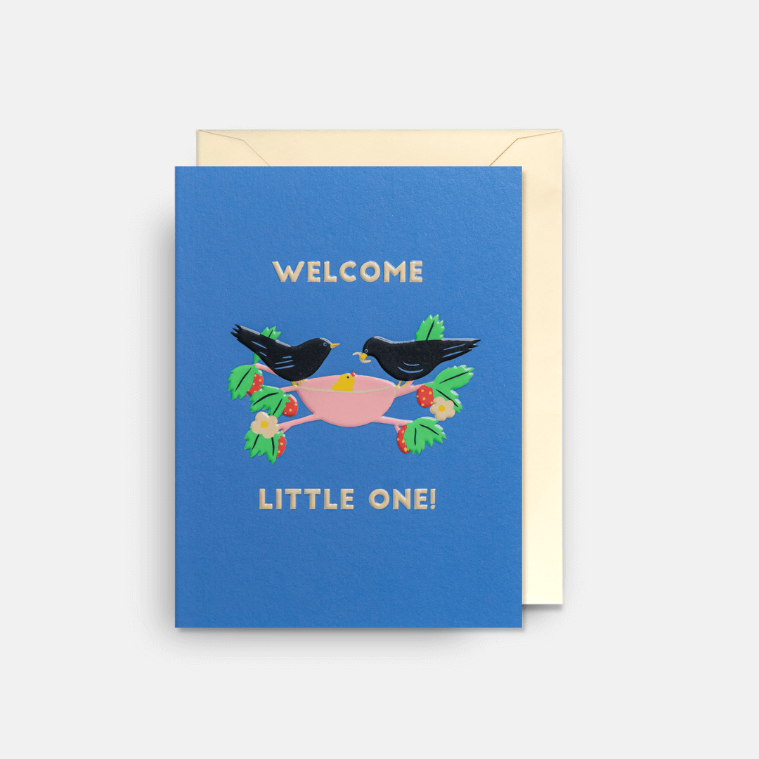 Welcome Little One Mini Greetings Card