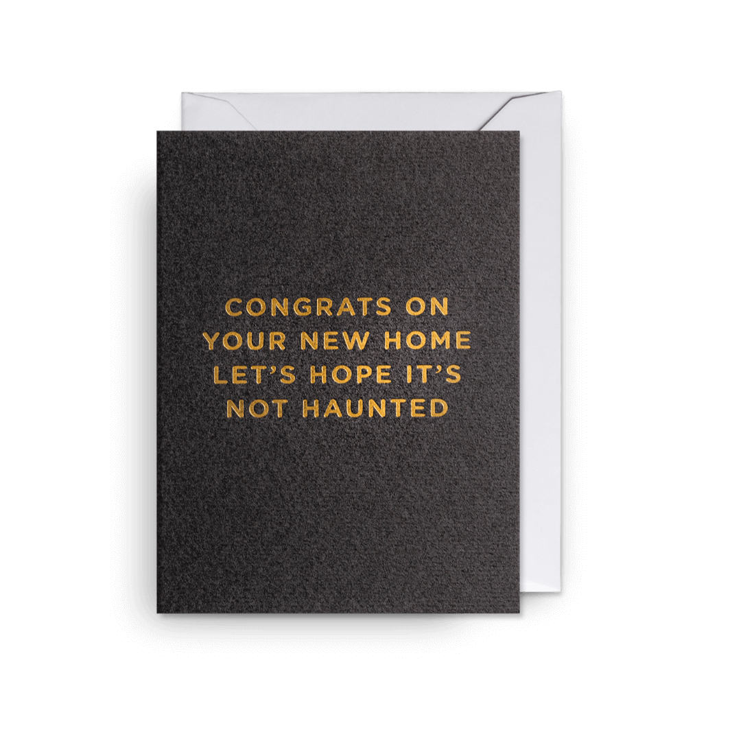 Haunted New Home Mini Greetings Card