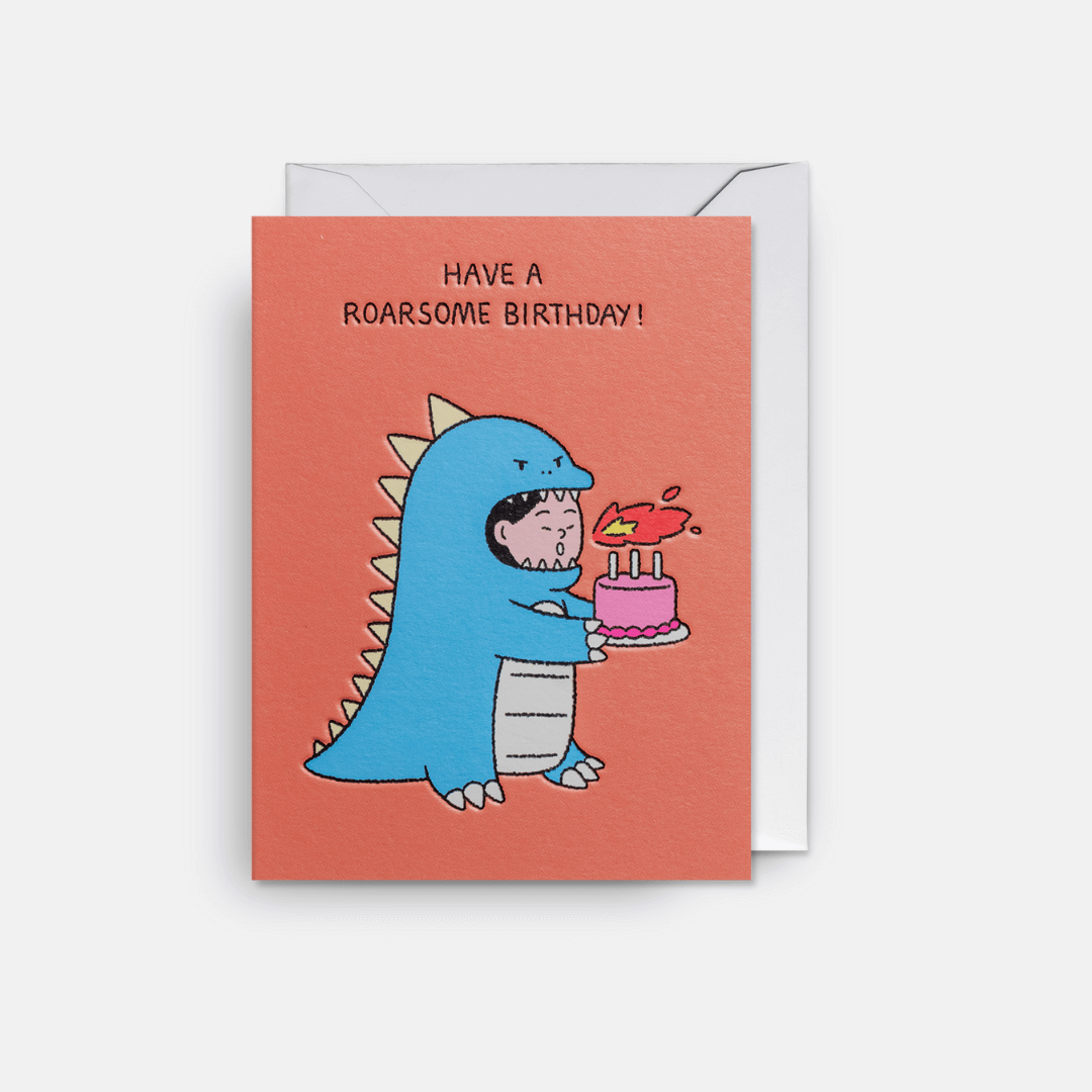 Roarsome Birthday Mini Greetings Card