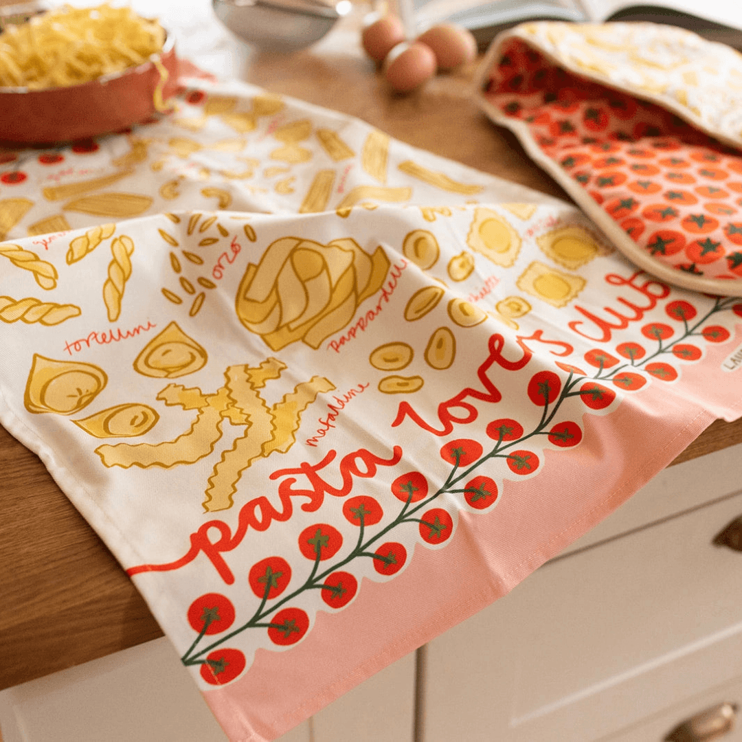 Pasta Lovers Club Organic Tea Towel