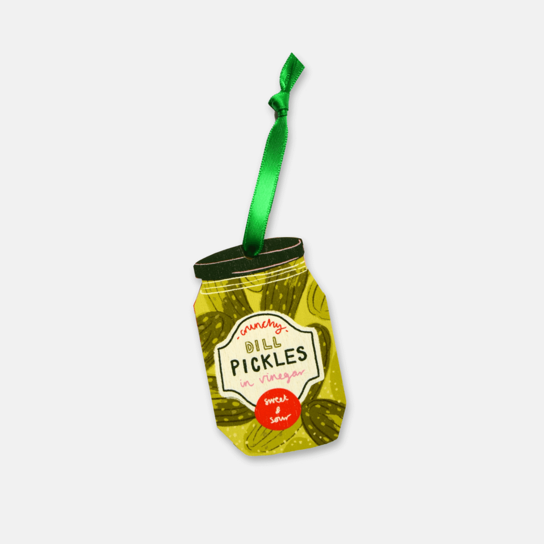 Dill Pickles Wooden Decoration