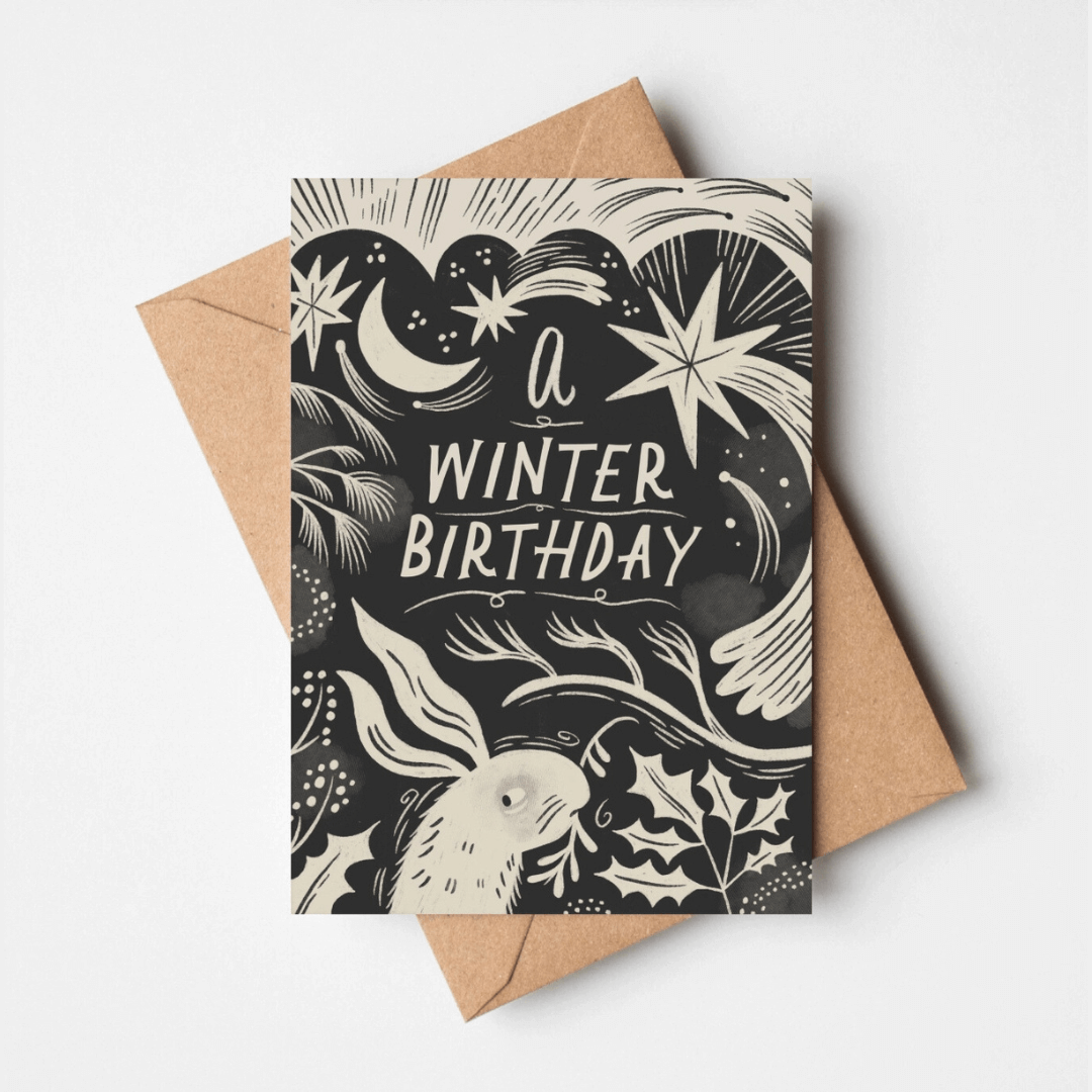 A Winter Birthday Greetings Card