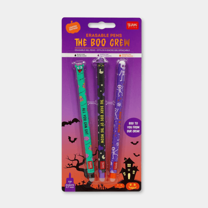 The Boo Crew Set Of 3 Erasable Pens