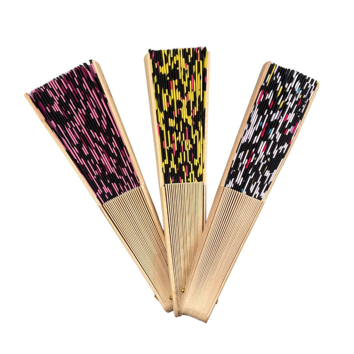 Leopard Print Folding Hand Fans