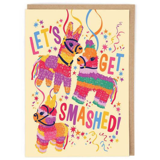 Smashed Piñata Birthday Greetings Card