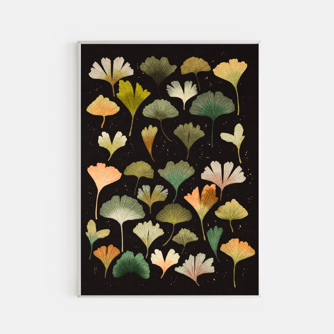 Gingko Leaves A5 Art Print