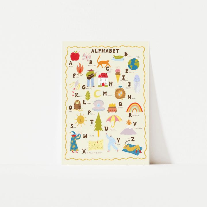 Illustrated Alphabet A3 Art Print