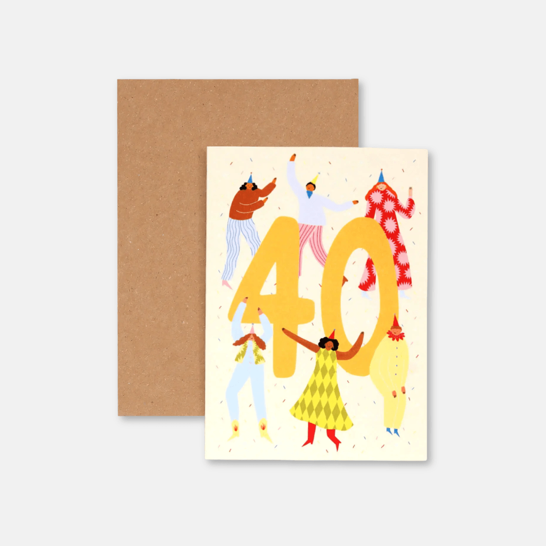 Age 40 Party Birthday Greetings Card