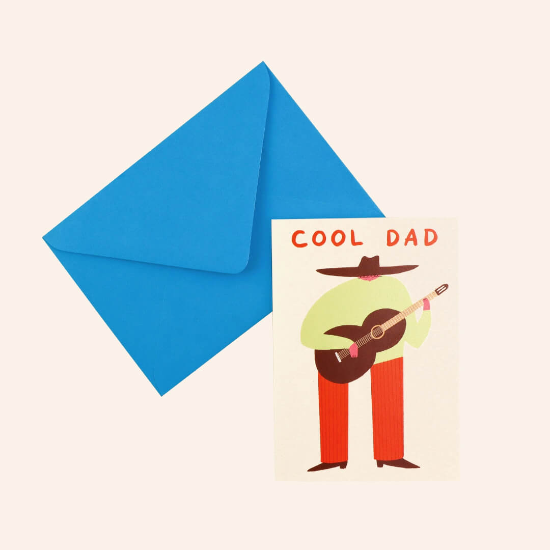 Cool Dad Guitar Greetings Card