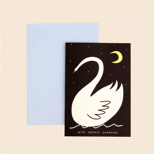 Deepest Sympathy Swan Greetings Card