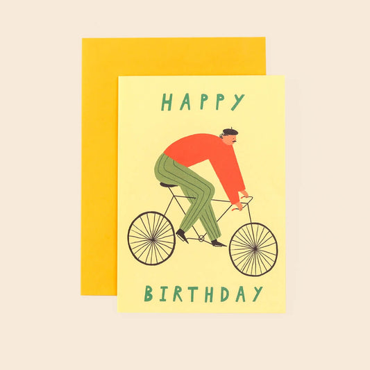 Happy Birthday Cyclist Greetings Card